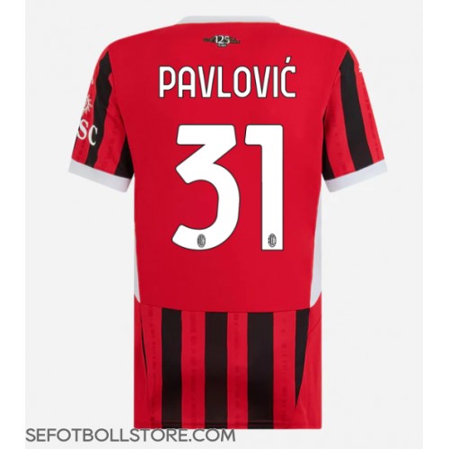 AC Milan Strahinja Pavlovic #31 Replika Hemmatröja Dam 2024-25 Kortärmad